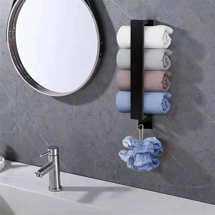 Black Bamboo Towel Rack For Bathroom suppliers